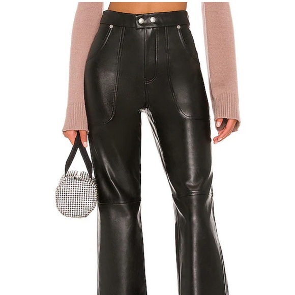 Size 24 Faux Leather High Rise Pants - Picture 5 of 6